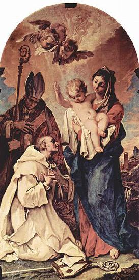 Sebastiano Ricci Erscheinung der Madonna vor dem Hl. Bruno von Koln und den Hl oil painting picture